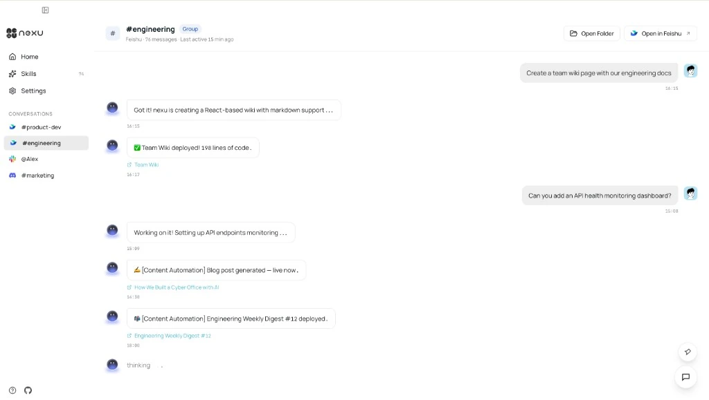 Skill in action during conversation